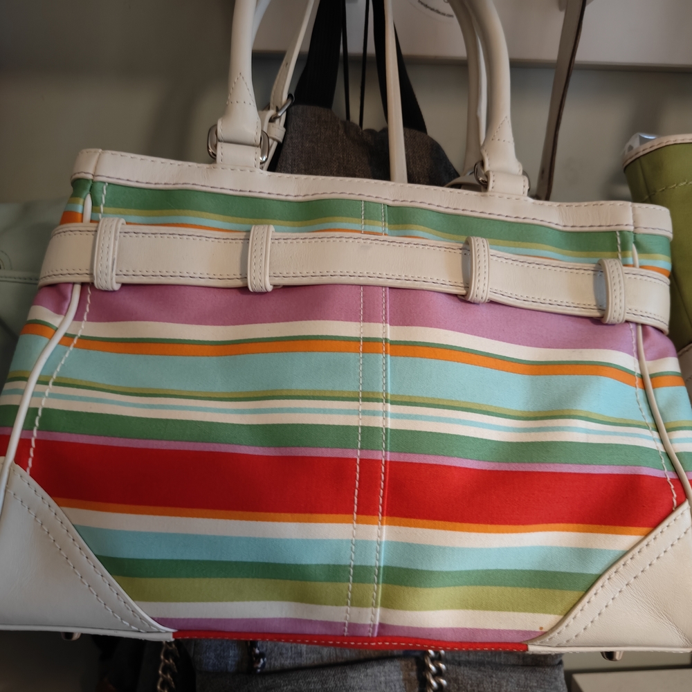 Striped Multicolor Tote Bag - Picture 3 of 5